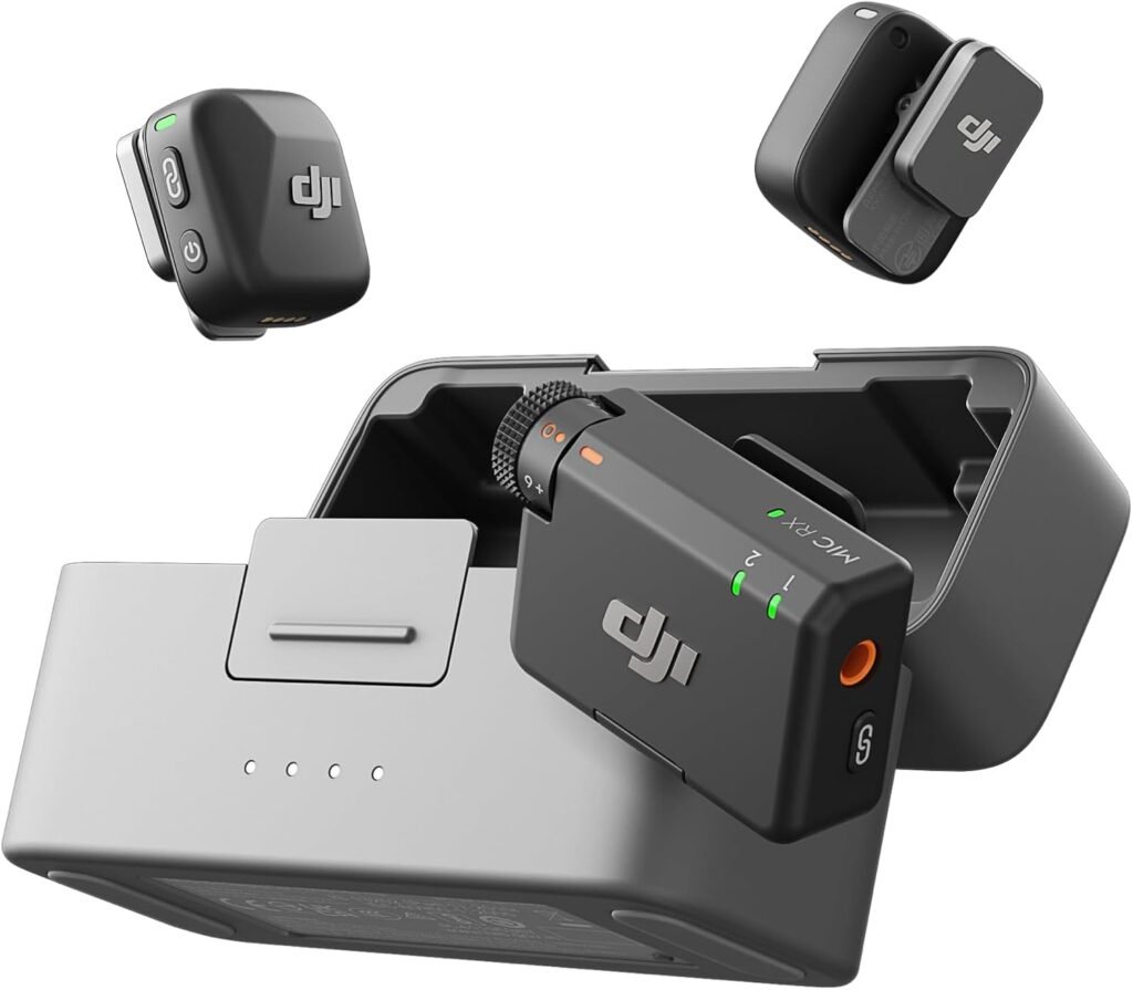 DJI Mic Mini (2 TX + 1 RX + Charging Case), Wireless Lavalier Microphone