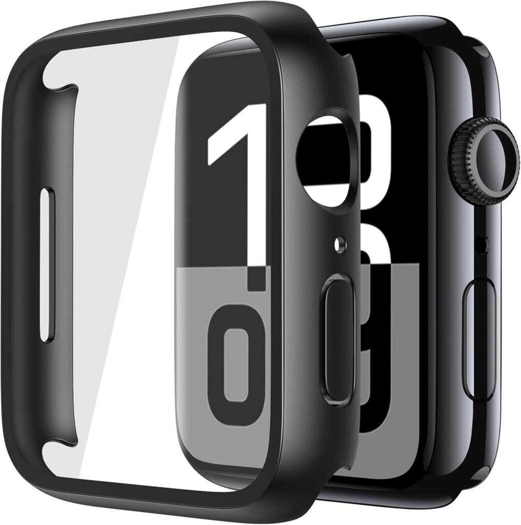 Misxi Case with Screen Protector for 46mm Apple Watch Series 11/10 | 2-Pack Cover with Tempered Glass for 11/10, Scratch Resistant Sensitive Touch Protection
