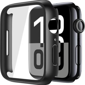 Misxi Case with Screen Protector for 46mm Apple Watch Series 11/10 | 2-Pack Cover with Tempered Glass for 11/10, Scratch Resistant Sensitive Touch Protection